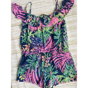 lilly pulitzer girls xs romper‎ shorts